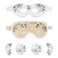 4 PCS Cooling Eye Mask Set - Ice Face Mask with Camellia Essential Oil, Cold Eye Compress and Reusable Gel Pads for Eyes Puffiness, Migraine Headache, Dark Circles, Dry Eyes