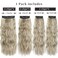 4PCS Synthetic Hair Warm Ash Blonde Highlights Bleach Blonde Clip in Hair Extensions Blonde Highlights Thick and Full Hair Extensions(Warm Ash Blonde Highlights Bleach Blonde)