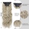 4PCS Synthetic Hair Warm Ash Blonde Highlights Bleach Blonde Clip in Hair Extensions Blonde Highlights Thick and Full Hair Extensions(Warm Ash Blonde Highlights Bleach Blonde)