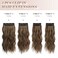FESHFEN Clip in Hair Extensions - 4 PCS Long Wavy Thick Highlighted Clip in Hairpieces Full Head Synthetic Hair Extension for Women, Honey Blonde Mixed Light Brown 20 inch