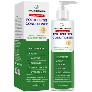 Folliculitis Itch Relief Conditioner: Tea Tree Oil &amp; Moroccan Argan Oil - Deep Hydration &amp; Repair - Nourishes, Smooths, Restores Shine - Safe for Dry or Damaged Hair-11.84 oz