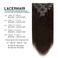 Lacer Clip in Hair Extensions Real Human Hair, Warm Dark Brown 120g 7pcs 16 Inch Real Human Hair Extensions Clip in Straight Remy Hair Extensions for Women