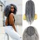 18" Ombre Gray Marley Hair Drawstring Ponytail   Afro Kinky Synthetic Braiding Hair for Black Women   Twist Braid Ponytail Extension (T1B/GRAY#)