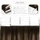 Lacer Tape Extensions Human Hair Rooted Dark Brown to Chestnut Brown Highlight Silky Straight Seamless Double Sided Tape in Extensions 18 Inch 50g 20pcs