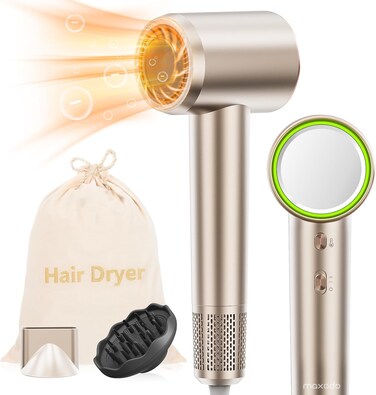 1400 Watt Hair Dryer with 110k RPM Powerful Hair Dryer Professional High Speed Ionic Blow Dryer with Diffuser Hair Dryers for Women Supersonic Hair Dryer Quiet Low Noise Fast Drying RV Home Essentials