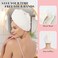 Hair Towel Wrap 2 Pack for Women,Super Absorbent Ant Cloth Fabric Hair Drying Turban Towel, Quick Dry Hair Towels with Buttons for Long Wet Curly Hair(Cream)