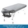 Waterproof Massage Table Sheets, Massage Table Cover Set 2- Piece Include Massage Fitted Sheet and Face Cradle Cover Ultra Soft &amp; Skin-friendly Fit Massage Table &amp; Facial Bed, Grey, 36&times;77&times;7