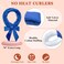 weiwei No Heat Curlers, Overnight Curls No Heat Curling Headband Soft Hair Curler Rollers to Sleep In, 70 Inches Non Heat Hair Wrap Curling Rod Ribbon for Women Long Wave Hair, 9 PCS Gift Set (Blue)