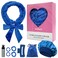 weiwei No Heat Curlers, Overnight Curls No Heat Curling Headband Soft Hair Curler Rollers to Sleep In, 70 Inches Non Heat Hair Wrap Curling Rod Ribbon for Women Long Wave Hair, 9 PCS Gift Set (Blue)