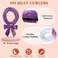weiwei No Heat Curlers, Overnight Curls No Heat Curling Headband Soft Hair Curler Rollers to Sleep In, 70 Inches Non Heat Hair Wrap Curling Rod Ribbon for Women Long Wave Hair, 9 PCS Gift Set (Purple)