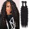 Human Braiding Hair 100g 18 Inch Deep Wave Bohemian Hair for Braiding Human Hair, No Weft, Natural Color, Boho Braids Human Hair, 2 Bundles/Pack
