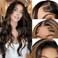 SUKRI Synthetic Lace Front Wig 26 Inch Brown Highlight Wigs for Women 13X4 Preplucked Glueless Lace Front Wig Long Wavy Synthetic Wigs with Baby Hair Highlight Wig for Natural Daily Parties