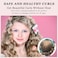 ZILAMPU No Heat Curling Rod Headband for Women &amp; Girls, 70" Velour Overnight Hair Curlers Wrap for Long, Lazy Curls - Blue-green