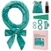 ZILAMPU No Heat Curling Rod Headband for Women &amp; Girls, 70" Velour Overnight Hair Curlers Wrap for Long, Lazy Curls - Blue-green
