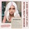 White Wig 18 Inch Medium Length Wigs for Women Middle Part Synthetic Hair Wavy Wig with Upgraded Strands,Natural Hair Wig for Daily Party/Halloween Use 18Inch,White