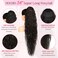 HOOJIH Ponytail Extension, 34 Inch Extra Long Drawstring Ponytail Black Brown Pony Tails Hair Extension Flurry Wavy Ponytails Soft Upgraded Synthetic Fiber Fake Ponytail Hairpiece for Women