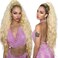 HOOJIH Ponytail Extension, 34 Inch Extra Long Drawstring Ponytail Honey Blonde Pony Tails Hair Extension Flurry Wavy Ponytails Soft Upgraded Synthetic Fiber Fake Ponytail Hairpiece for Women