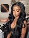 UNICE Glueless Wigs Human Hair Pre Plucked Pre Cut Lace 5x5 Thin HD Lace Closure Wig Body Wave Human Hair Wig Bleached Knots Match All Skin Tones 180% Density 16 inch