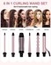 6 in 1 Curling Iron, Curling Wand Set with Thermal Brush (1.5inch) &amp; 1inch Bubble Curling Wand and 3 Interchangeable Ceramic Barrel (0.35"-1.25"), Instant Heat Up With Comb &amp; Protective Glove &amp; 2 Clip