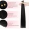 GOO GOO I Tip Hair Extensions Real Human Hair, 20inch 50g 50S, Cold Fusion I Tip Hair Extensions, Invisible Remy Hair Extensions, 1B Natural black
