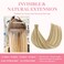 GOO GOO I Tip Hair Extensions Real Human Hair, 24inch 50g 50S, Cold Fusion I Tip Hair Extensions, Invisible Remy Hair Extensions, 16/22 Light Blonde Highlighted Golden Blonde