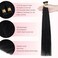 GOO GOO I Tip Hair Extensions Real Human Hair, 14inch 50g 100S, Cold Fusion I Tip Hair Extensions, Invisible Remy Hair Extensions, 1 Jet black