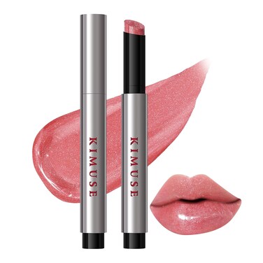 KIMUSE Lip Plumper, Hydrating Korean Lip Gloss, Click Tinted Lip Balm Solid Lipstick for Plumps &amp; Moisturizes, Long-wearing All-in-one Lip Plumping, Gloss, Balm