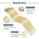 Sunya Clip in Hair Extensions Real Human Hair Bleach Blonde Human Hair Clip in Extensions Double Weft Blonde Human Hair Clip ins Straight Hair Extensions Clip ins 14 Inch #613 8Pcs/110g
