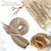 Moresoo Weft Hair Extensions Human Hair Light Brown with Blonde Hair Wefts Human Hair Sew in Extensions Blonde Highlight Sew in Hair Extensions Real Human Hair 20 Inch 100G