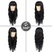 Long Black Wig with Bangs for Women Curly Wavy Bangs Wig Heat Resistant Synthetic Natural Black Wigs for Daily Party Use (Black,26 Inches)