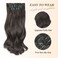 Clip in Hair Extensions 5PCS Dark Brown Hair Extensions for Women 20 Inch Long Wavy Synthetic Hair Extension Invisible Lace Weft Natural Soft Hairpieces (Dark Brown)
