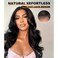 KOME Black Synthetic Lace Front Wig,13&times;4 HD Lace Body Wave Pre Plucked Glueless Wigs for Women Daily Use 26IN