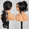 KOME Black Synthetic Lace Front Wig,13&times;4 HD Lace Body Wave Pre Plucked Glueless Wigs for Women Daily Use 26IN