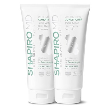 Shapiro MD Hair Growth Experts Hair Loss Conditioner, DHT Fighting Vegan Formula for Thinning Hair Developed by Dermatologists, Healthier and Thicker Looking Hair - 2 Month Supply