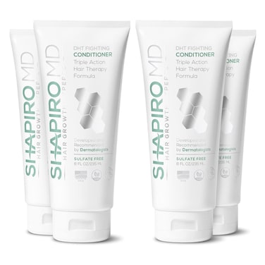 Shapiro MD Hair Growth Experts Hair Loss Conditioner, DHT Fighting Vegan Formula for Thinning Hair Developed by Dermatologists, Experience Healthier and Thicker Looking Hair - 4 Month Supply