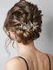 SWEETV 2Pcs Bridal Hair Accessories Pearl Bride Wedding Hair Pins Leaf Bridal Head Piece Rhinestones Hair Jewelry Gold Hair Accessories for Women and Girls