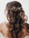 SWEETV 2Pcs Bridal Hair Accessories Pearl Bride Wedding Hair Pins Leaf Bridal Head Piece Rhinestones Hair Jewelry Gold Hair Accessories for Women and Girls