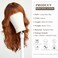Esmee Long Wavy Wine Auburn Wigs for Women Natural Synthetic Hair Heat Resistant Wigs with Bangs for Daily Party Cosplay Use 22 Inches