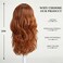 Esmee Long Wavy Wine Auburn Wigs for Women Natural Synthetic Hair Heat Resistant Wigs with Bangs for Daily Party Cosplay Use 22 Inches