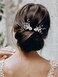 SWEETV 2Pcs Wedding Hair Pins Bridal Rhinestone Wedding Hair Accessories Hair Pieces for Brides Bridesmiad,Silver