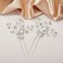 SWEETV 2Pcs Wedding Hair Pins Bridal Rhinestone Wedding Hair Accessories Hair Pieces for Brides Bridesmiad,Silver