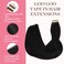 GOO GOO Tape in Hair Extensions Human Hair, 1 Jet black, 22inch 50g 20pcs, Thick Ends Straight Seamless Tape in, Invisible Tape in Hair Extensions Human Hair