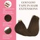 GOO GOO Tape in Hair Extensions Human Hair, 4A Chocolate Brown, 18inch 100g 40pcs, Thick Ends Straight Seamless Tape in, Invisible Tape in Hair Extensions Human Hair