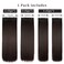 4Pcs Hair Extensions Clip in Brown Black Clip in Hair Extensions for Women Straight Hair Extensions Long 20 Inches(4pcs, 20Inch, 4#)