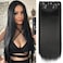 Hair Extensions Straight 4Pcs Clip in Hair Extensions Soft Hair Extensions Black Hair Extensions 20 Inches Thick Hair Extensions Clip In(4pcs, 20Inch, 1B#)
