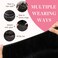 GOO GOO Sew in Hair Extensions Real Human Hair, Weft Hair Extensions Human Hair, 1 Jet black 18inch 100g, Weft Bundles Straight Silky Remy Hair