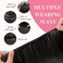 GOO GOO Sew in Hair Extensions Real Human Hair, Weft Hair Extensions Human Hair, 1C Mocha Brown 24inch 120g, Weft Bundles Straight Silky Remy Hair