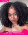 Vshow Curly V Part Wig Human Hair Upgrade U Part Wigs Human Hair Wigs for Women Glueless V Shape Wigs Afro Curly Wigs No Leave Out 180% Density Natural Color 18Inch