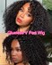Vshow Curly V Part Wig Human Hair Upgrade U Part Wigs Human Hair Wigs for Women Glueless V Shape Wigs Afro Curly Wigs No Leave Out 180% Density Natural Color 18Inch