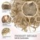 Lommel Messy Hair Bun Hair Piece,Drawstring Loose Curly Hair Buns Scrunchies Natural Soft Ponytail Thick Updo Fake Hairpiece Bun for Women Daily Use(Honey Blonde Ombre Platinum Highlights)